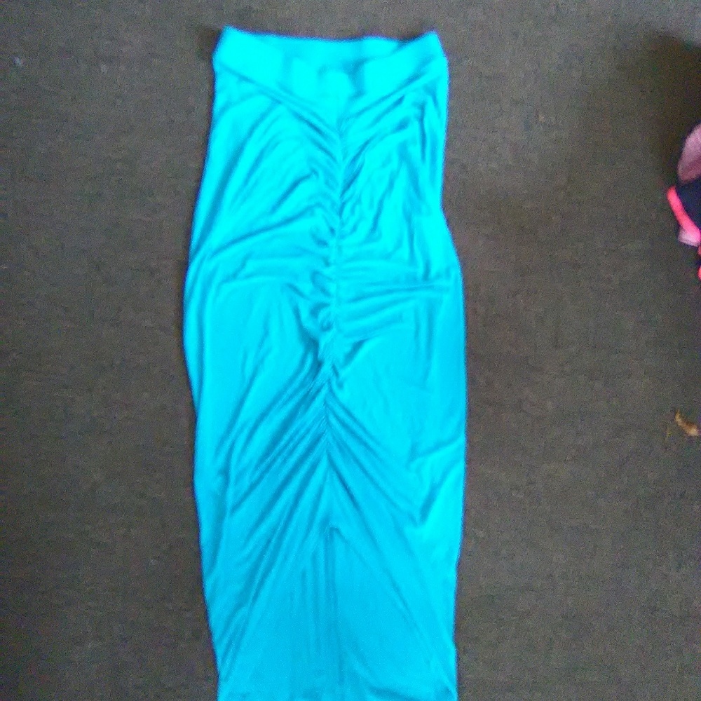 Charlotte Russe aqua blue long skirt